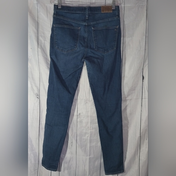Madewell 10" High-Rise Dark Blue Skinny Jeans - Picture 2 of 12
